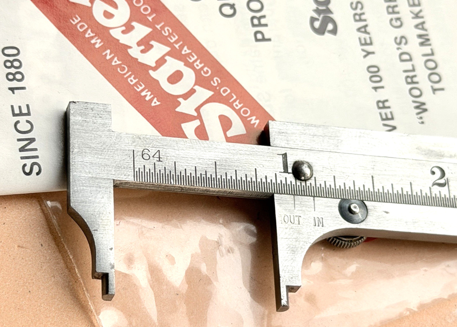 STARRETT No.425-3 3-Inch Steel Pocket Slide Caliper. Made in the USA 🇺🇸!
