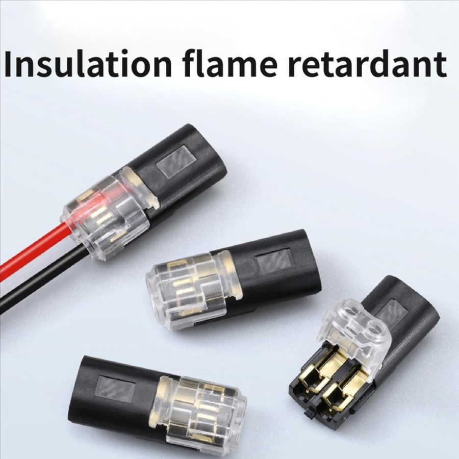 50PCS Double Wire Plug in Connector Low Voltage LED Strip Lighting DIY 2 Pin DIY