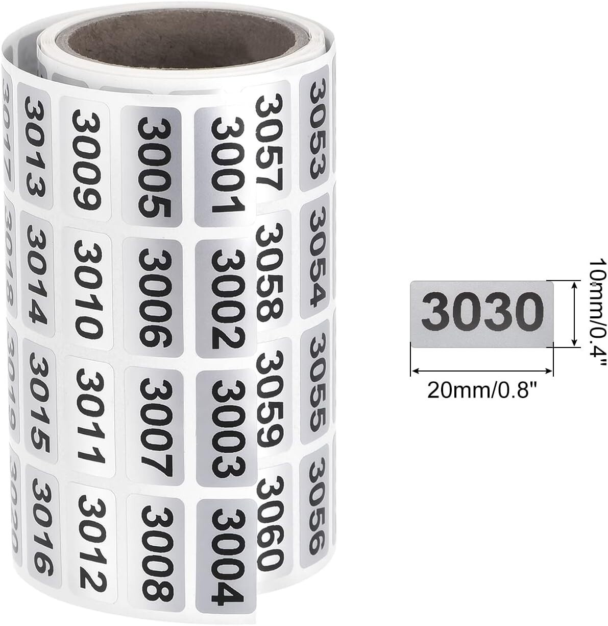 1-20000 Consecutive Number Label Stickers Inventory Control Adhesive Waterproof