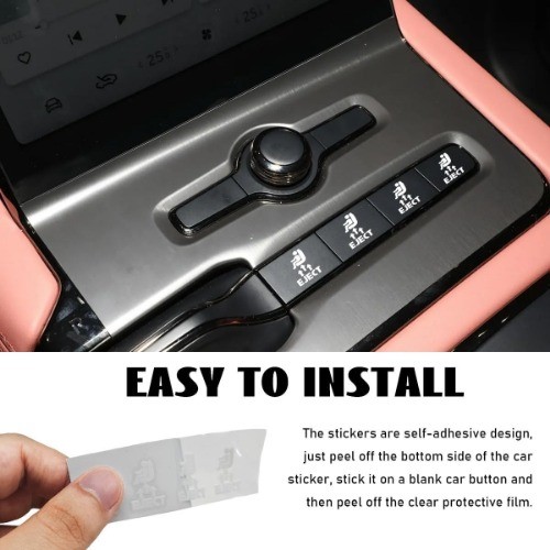 2PCS Eject Blank Car Button Stickers, Funny Seat Eject Vinyl Decal fo Color: M