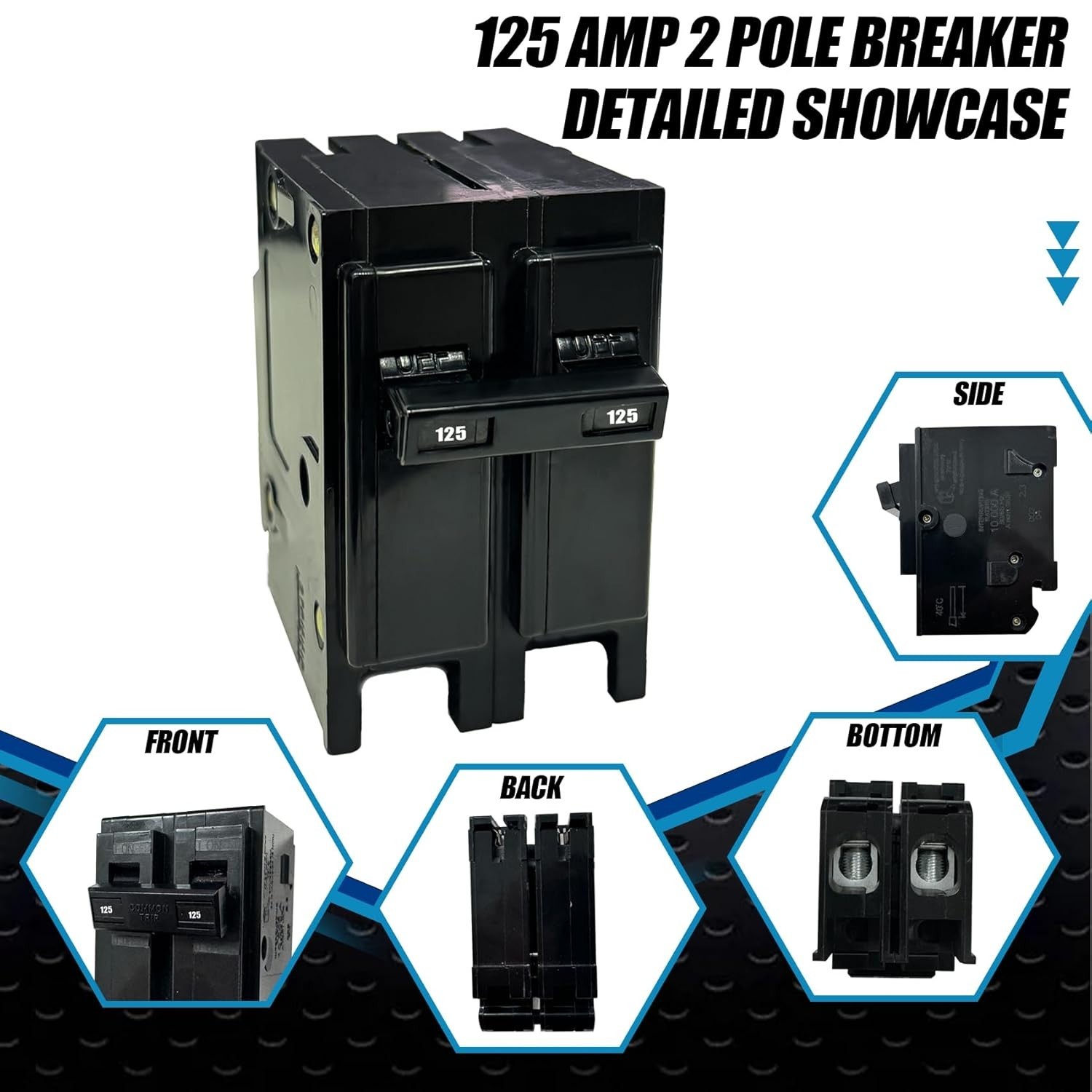 OE Quality 125 Amp 2 Pole Circuit Breaker HOM2125 Plug-In Circuit Breaker
