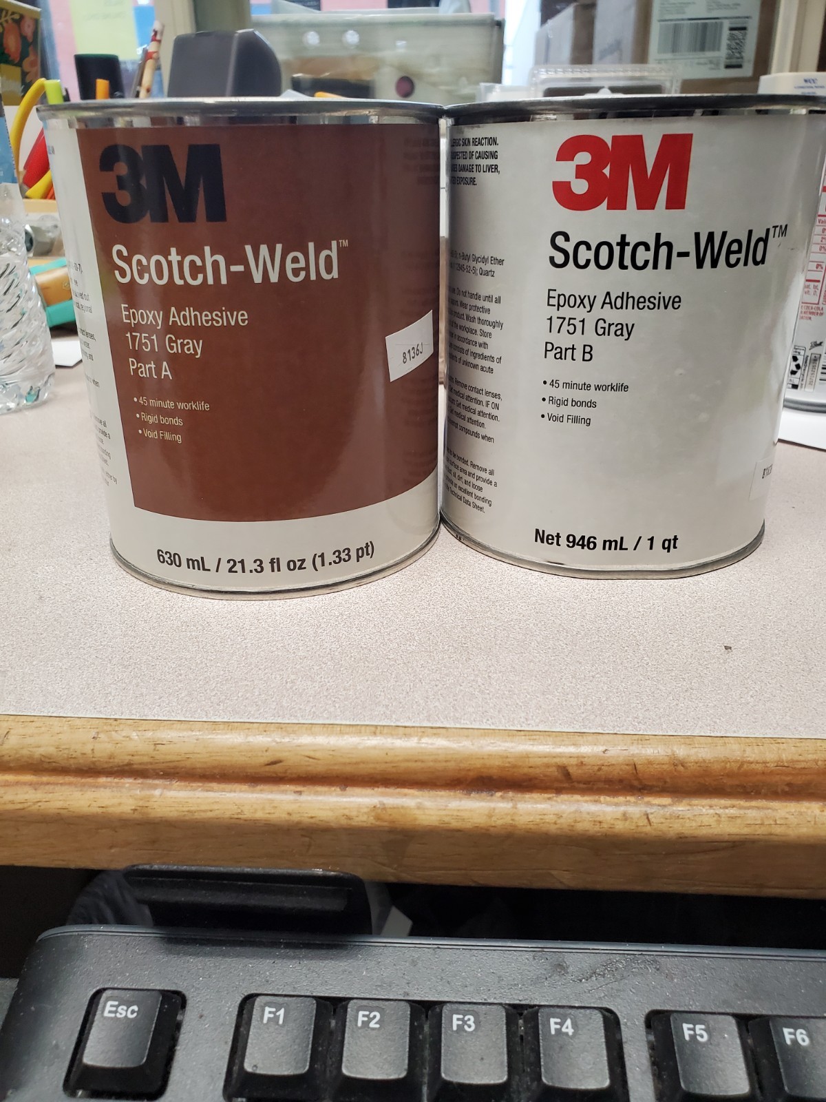 3M Scotch-Weld Epoxy Adhesive 1751, Parts A & B Kit, Grey,