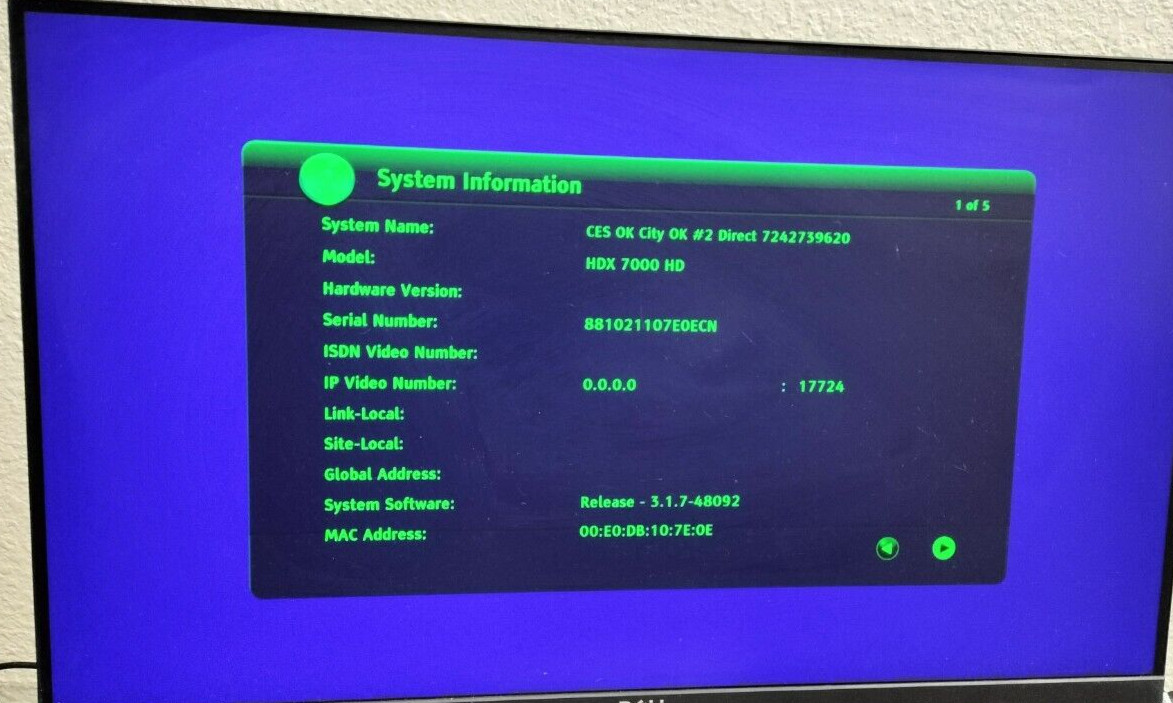 Polycom HDX 7000 HD NTSC Video Conferencing Unit (2201-26773-001)*READ DESC*