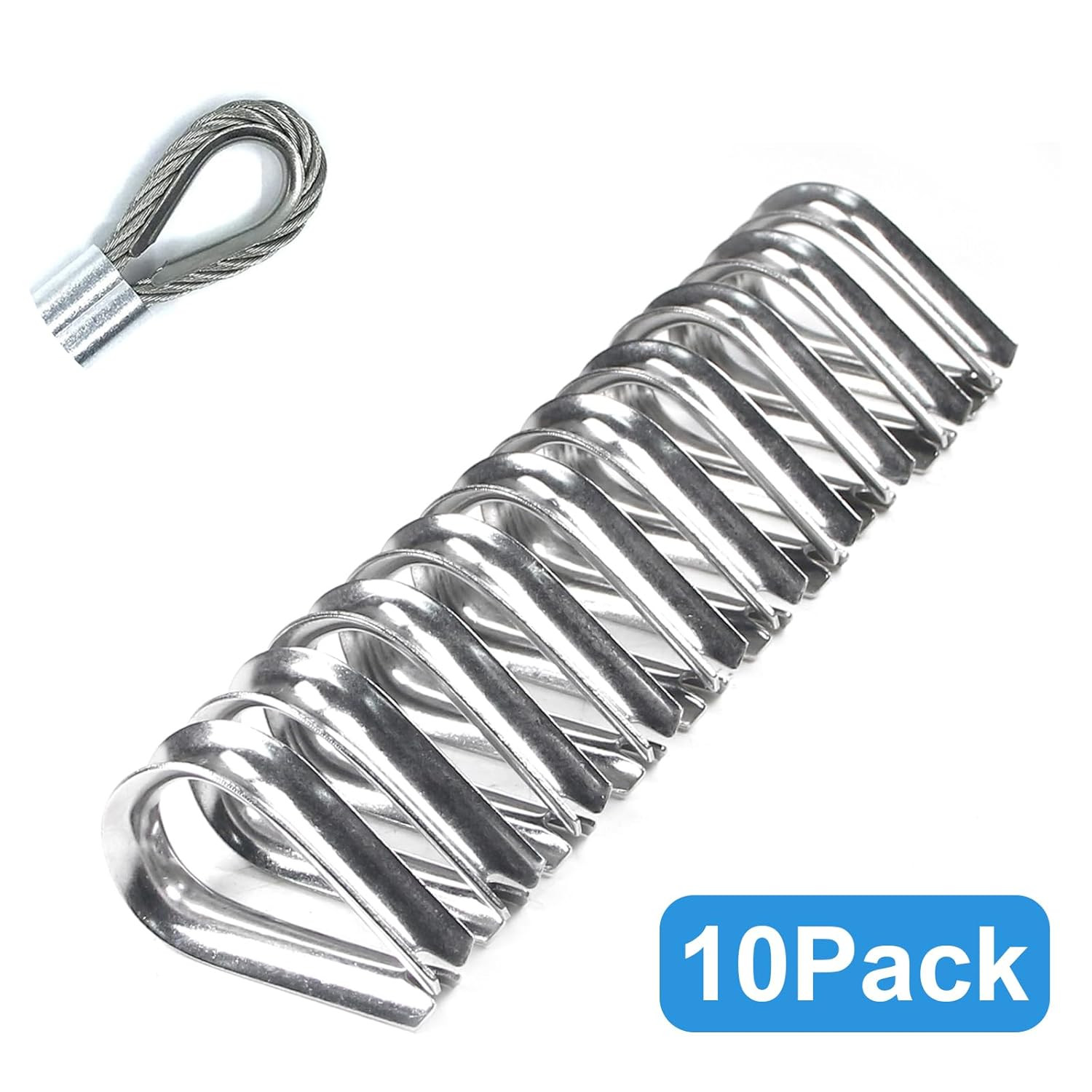 10 Pcs 3/8″ Wire Rope Thimbles M10 Cable Thimbles 304 Stainless Steel Thimble Ri