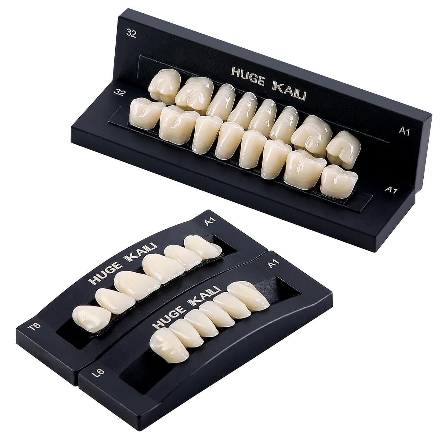 28Pcs/Set Dental Acrylic Resin Denture False Teeth A1 A2 A3/T6 T8 Upper &Lower
