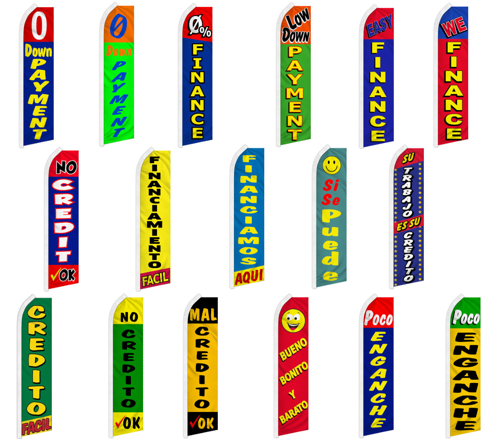 Financing Swooper Feather Flutter Flag Auto Dealership