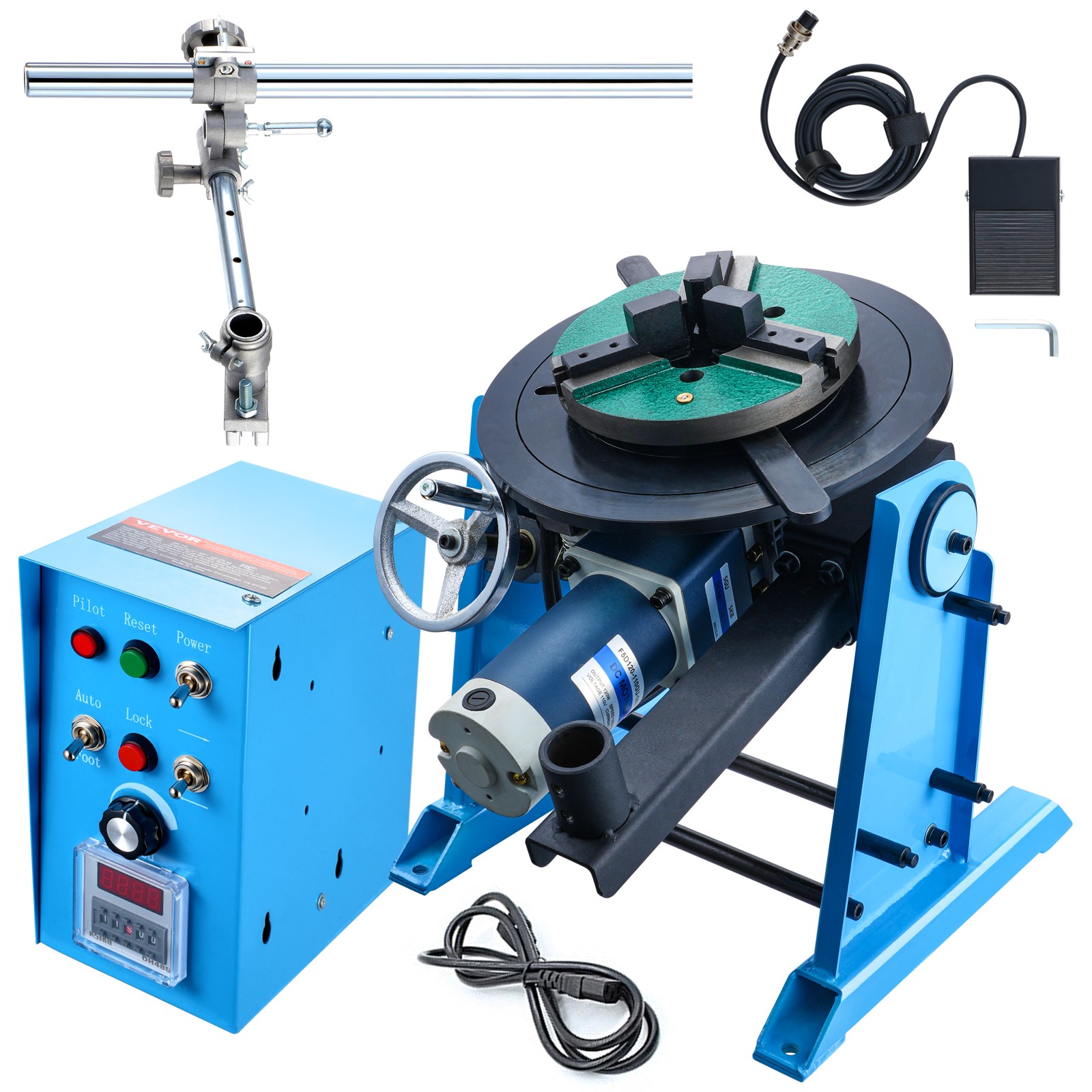 VEVOR 50KG Rotary Welding Positioner 0-90° Positioning Turntable Table 0.5-6RPM