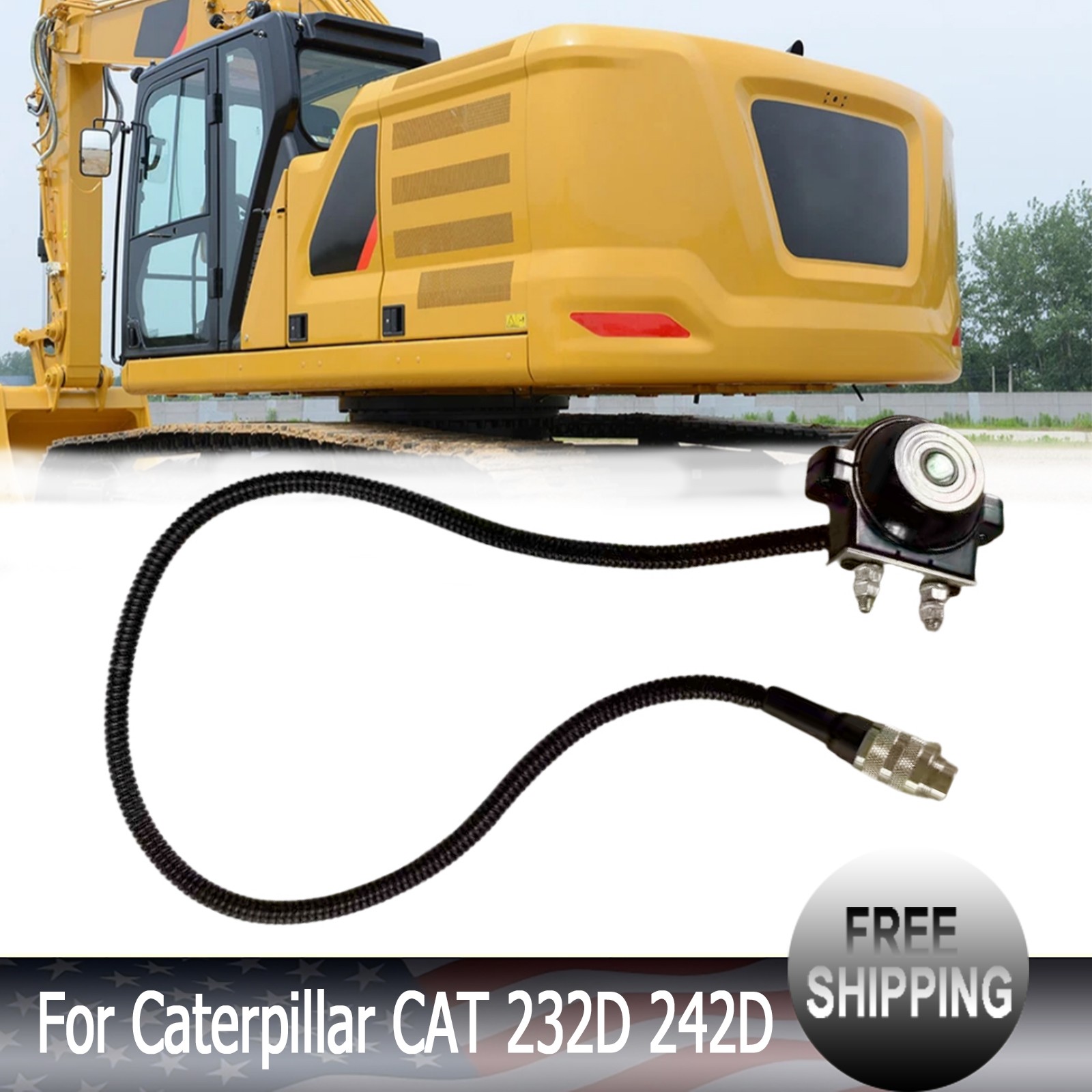 Rear View Backup Camera For Caterpillar CAT 232D 242D 262D 289D 299D 336-6684