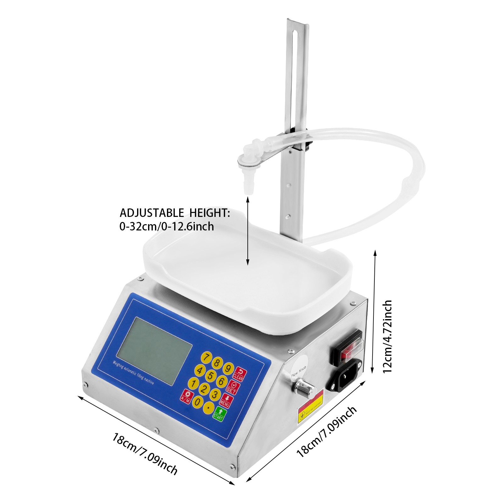 8g-3kg Quantitative Liquid Filling Machine 0.7gal/min With Stops Automatically