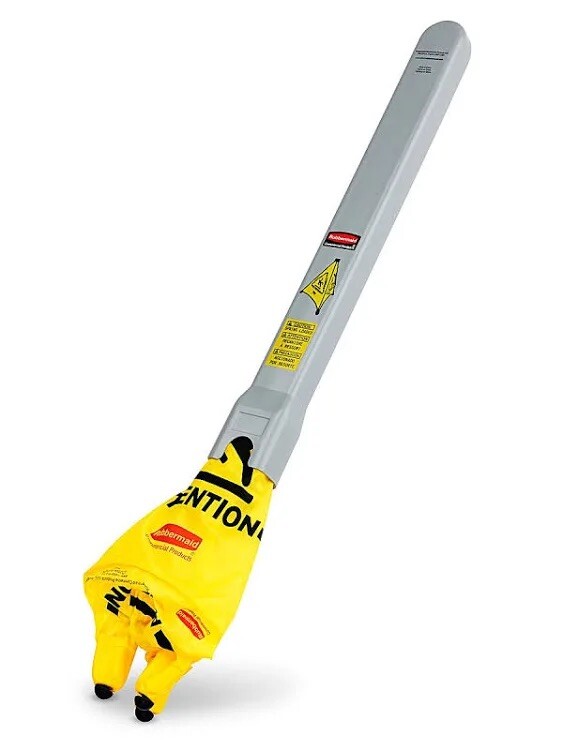 Rubbermaid FG9S0100YEL 30 in. Safety Pop-up Multi Lingual Caution Cone in Yellow