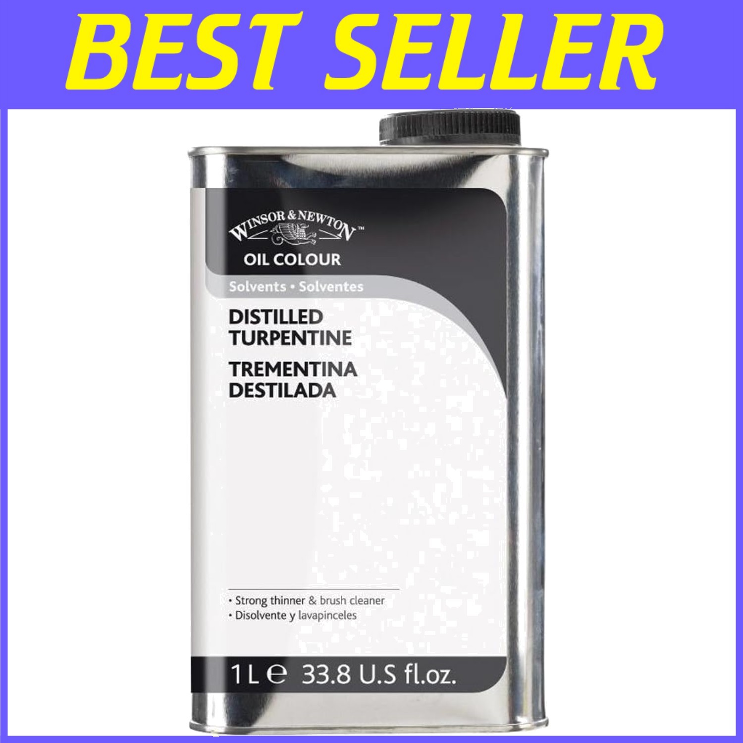 W&N 1 Litre English Distilled Turpentine – Pure Spirits for Artists*