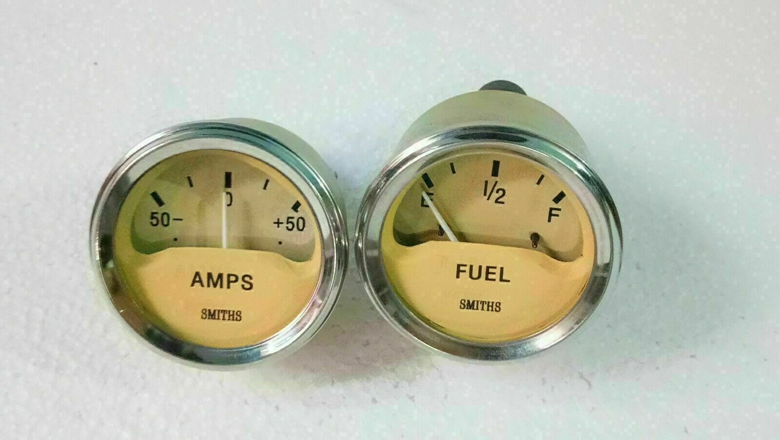 Smiths Replica Magnolia Fuel Gauge + Ampere Gauge 52mm YC