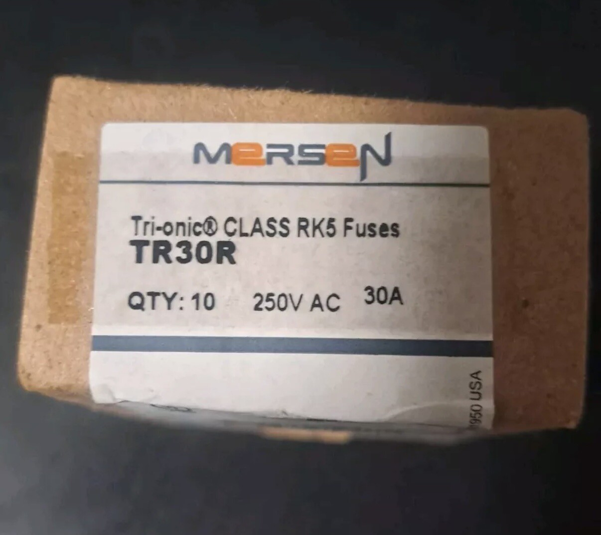 TR30R Mersen Tri-Onic 30 Amp 250V Fuses – Qty 10 Pack – Ferraz Shawmut