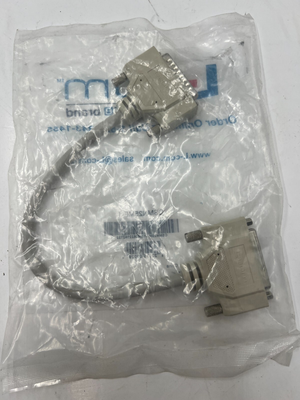 L-Com Deluxe Molded D-Sub Cable, DB25 Male / Female 1.0 ft CSMN25MF-1