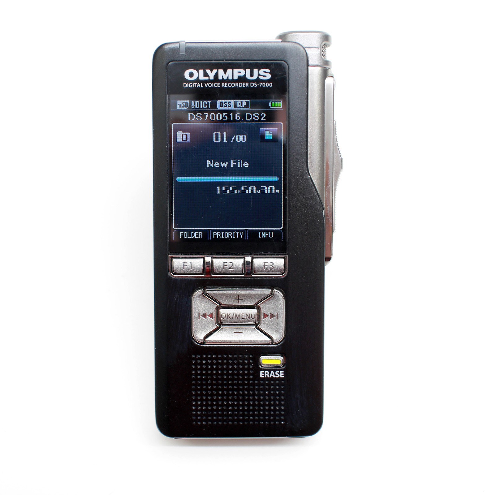 Olympus DS-7000 Digital Voice Recorder DSS Pro SD Card Tested