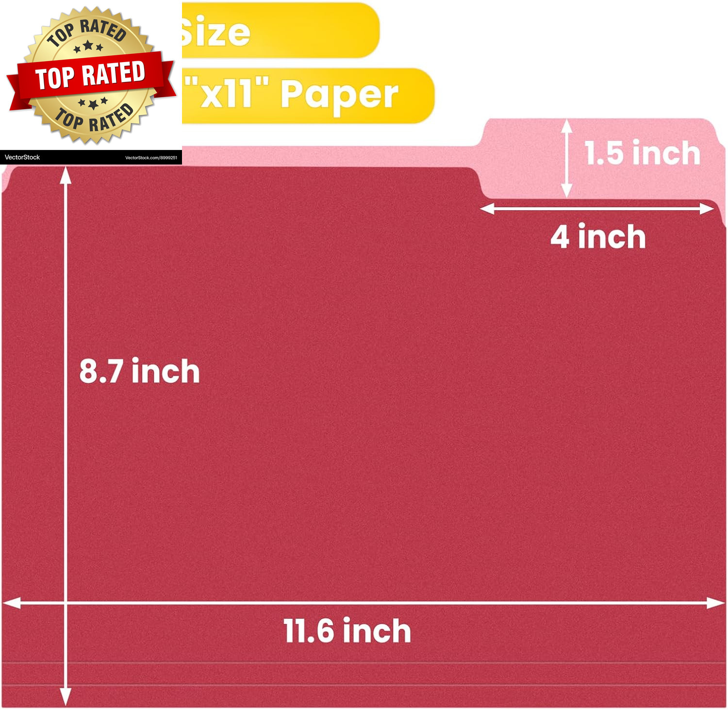 File Folders, 30 Pack Manilla Folders 8.5 X 11, Colored File Folders Home Office