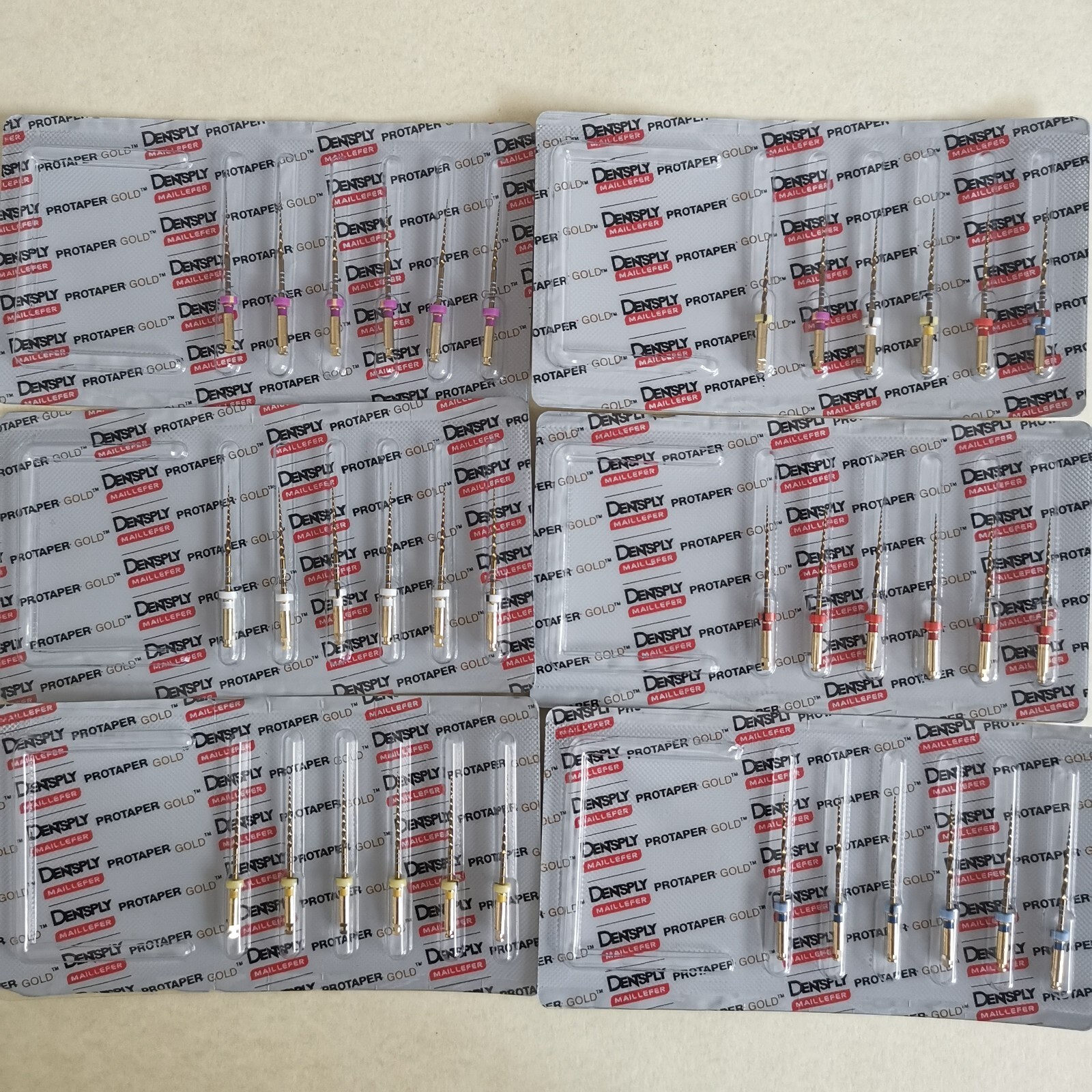 Dentsply ProTaper Gold Rotary Files F1,F2,F3,S1,S2,SX-F3 25mm 6 files /packs