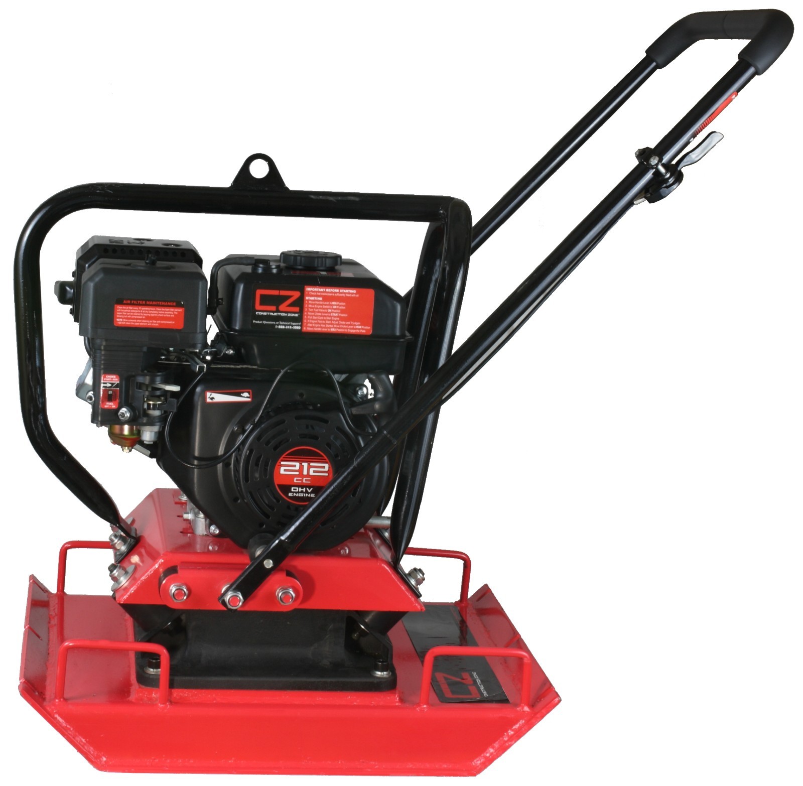 Construction Zone Plate Compactor, Vibratory Asphalt/Soil Plate