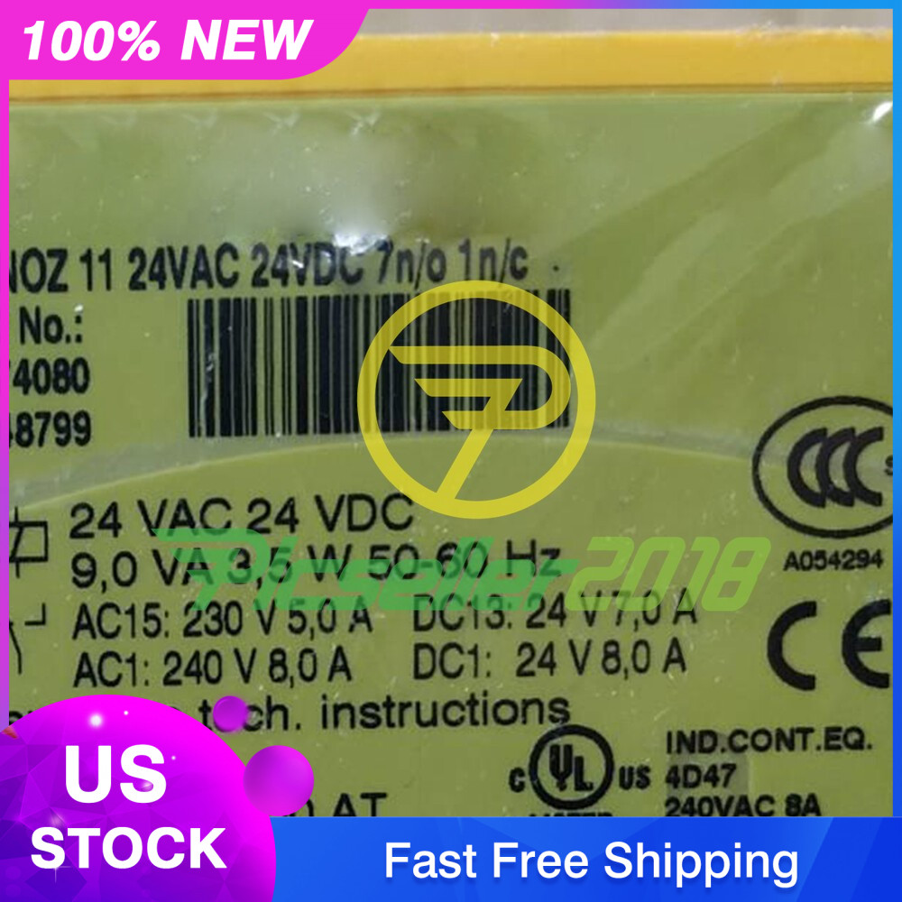 774080 Safety Relay for Pilz PNOZ 11 24VAC 24VDC 7n/o 1n/c