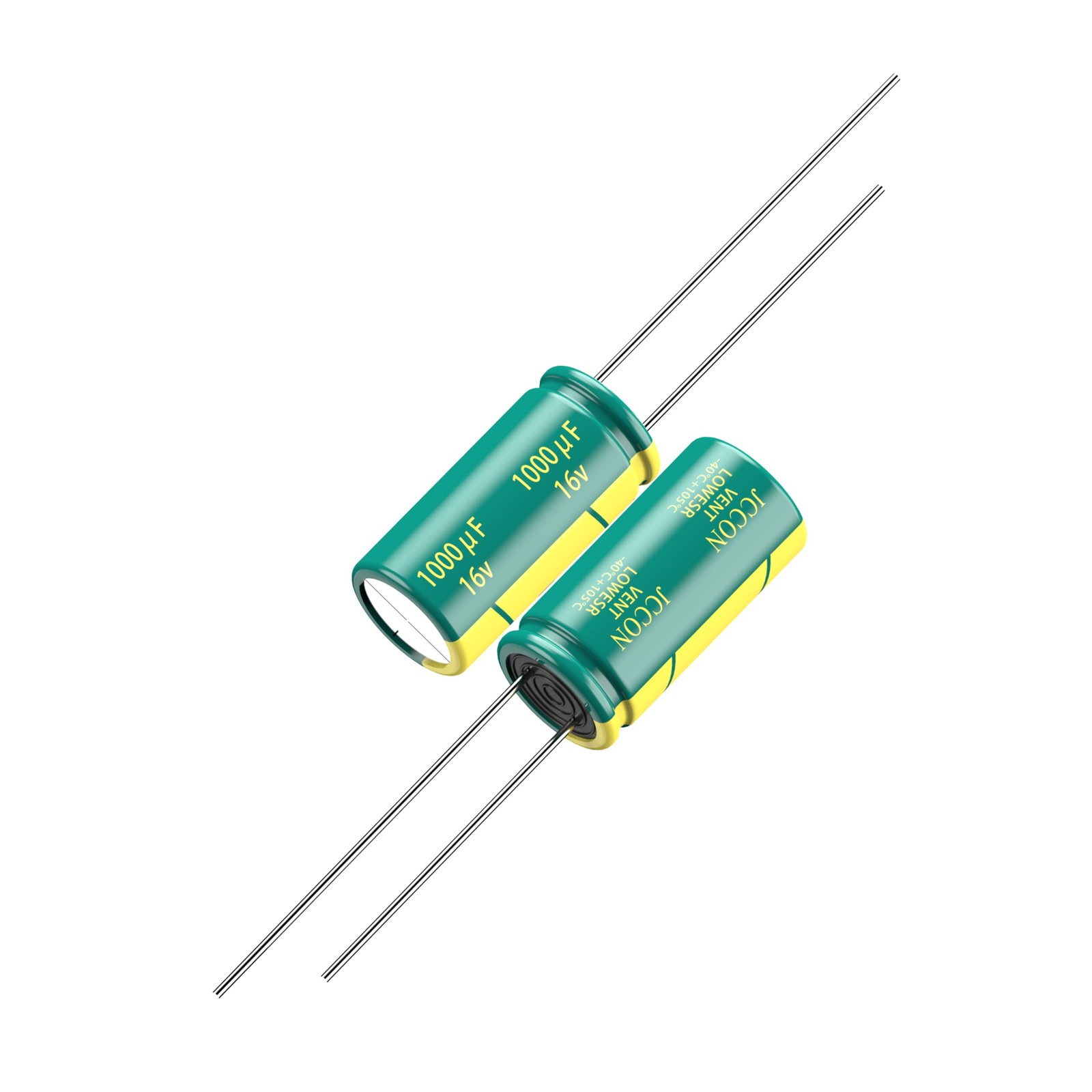 10-Pack 16V 1000uF Low ESR Electrolytic Capacitors 8x16mm (0.32×0.63in)
