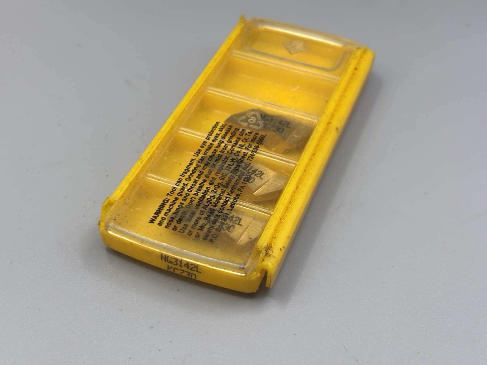 Kennametal NG3142L KC730 Top Notch Carbide Grooving Inserts 0.142″ Wide (Pkg 3)