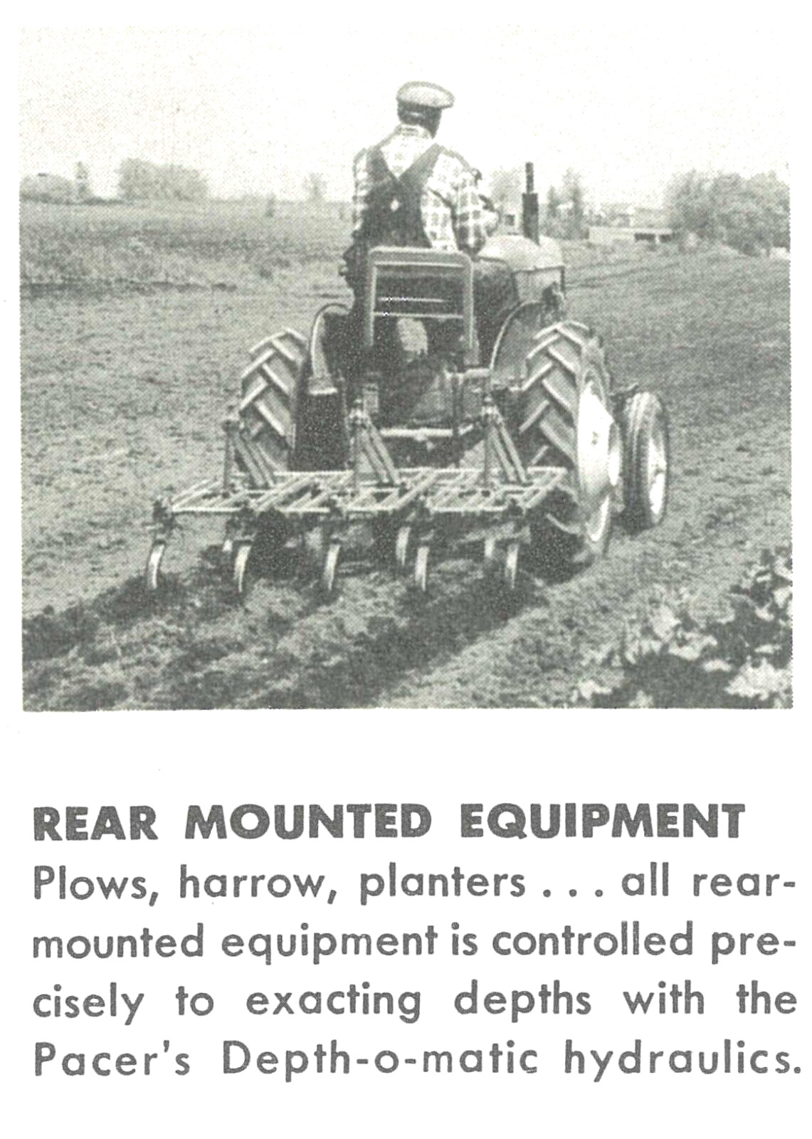 The Massey Harris 1-2 Plow Pacer Tractor Color Brochure MH Pacer-16 Row Crop