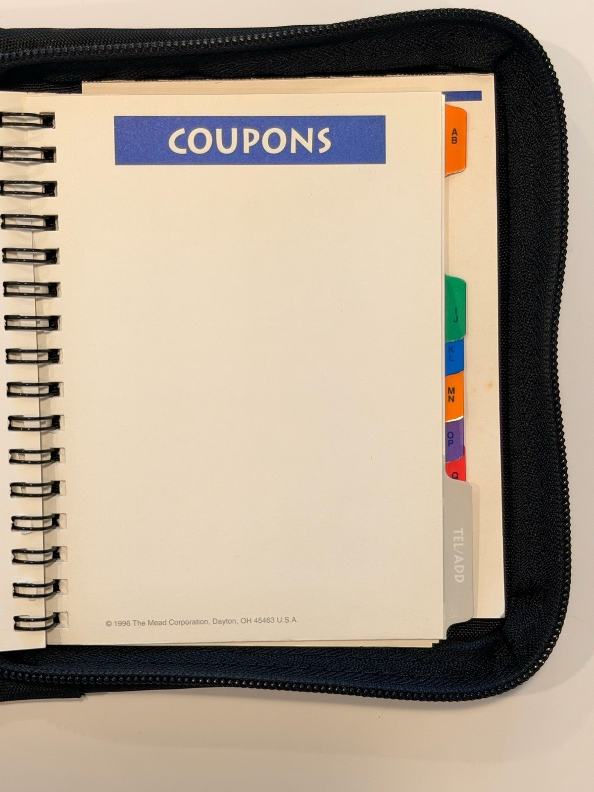 Mead Five Star Mini Fat Little Day Planner Black Vtg 1996 Unused Binder