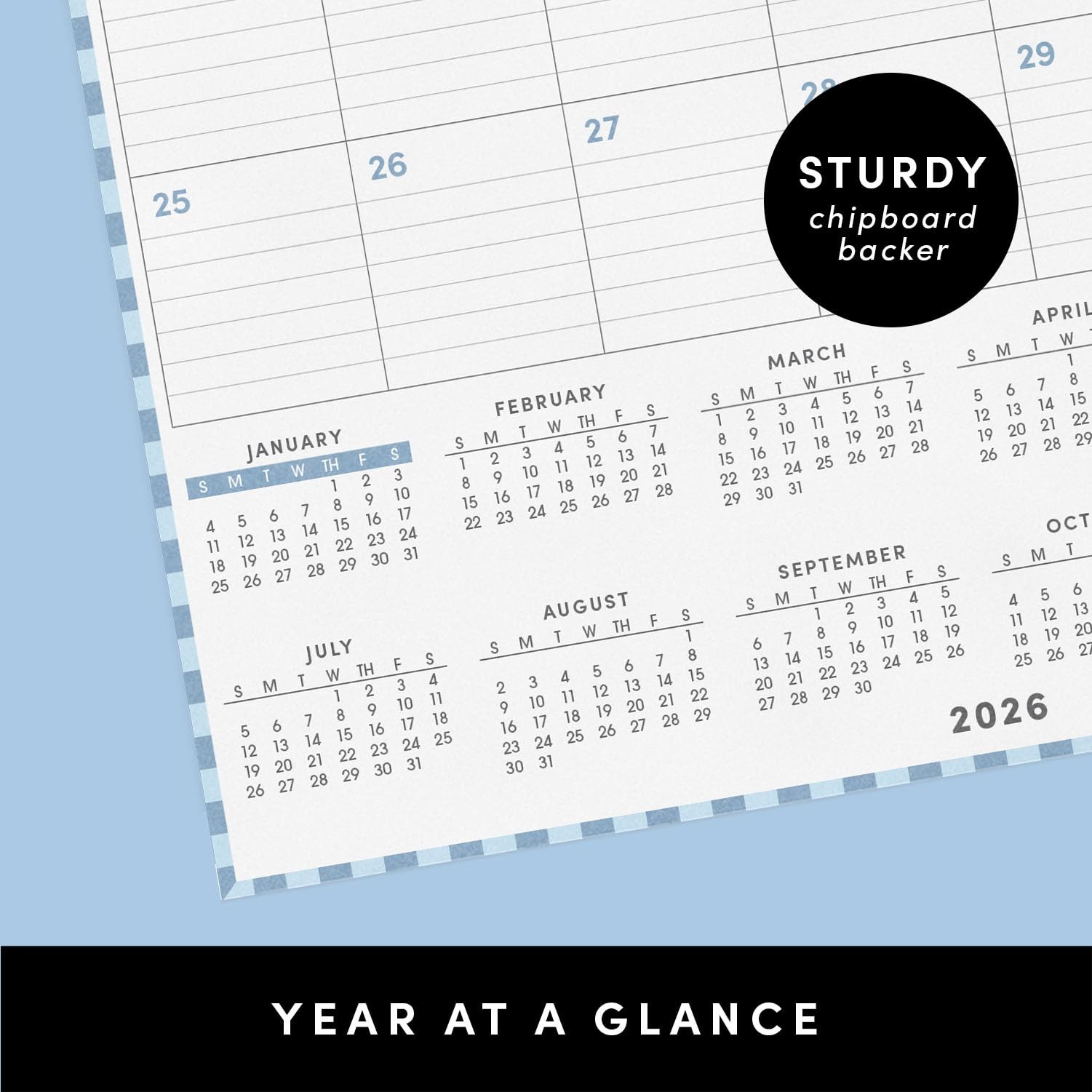 PAPERAGE 2026 Calendar, 12 Months (January Medium (Vertical) 2026, Pastel
