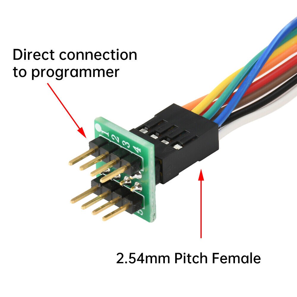 For Program SOP8/WSON8/QDFN8 SPI Adapter Clip Pin Flash on Chip Read＆Write Probe