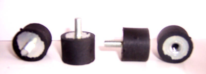 4 NEW 1/4-20 Male / Female Rubber Isolator Mount 1″ x 3/4″ MADE IN USA