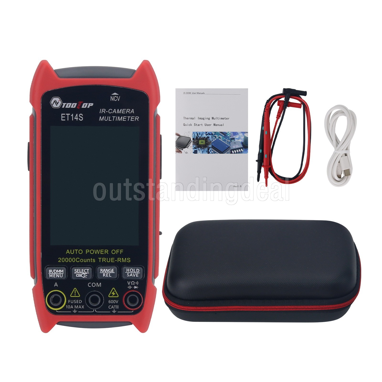 TOOLTOP ET14S 240×240 2.8″ IPS LCD Thermal Imaging Multimeter with Macro Lens