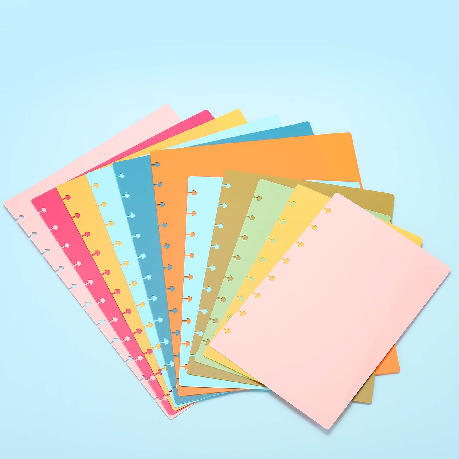 4 Pair Discbound Notebook Cover 5.75″x8.74″ Junior Size PP Disc Planner Blue