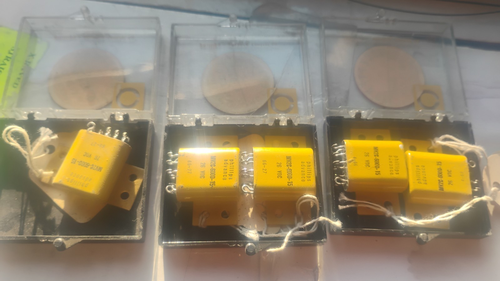 2 New PHILLIPS ADVANCE RELAYs MV2C-600D-15, 204401-321, 8 pin, 26vdc