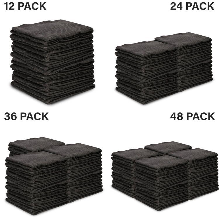 12/24/36/48 PCS Moving & Packing Blankets Professional 80″ x 72″ Professional
