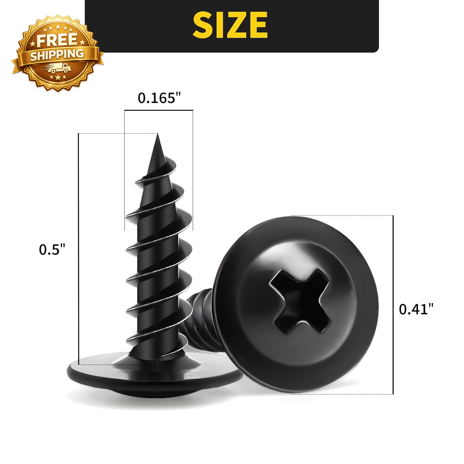Wood Screws 1/2 Inch 160 PCS Premium Phillips Truss Head Black Wood