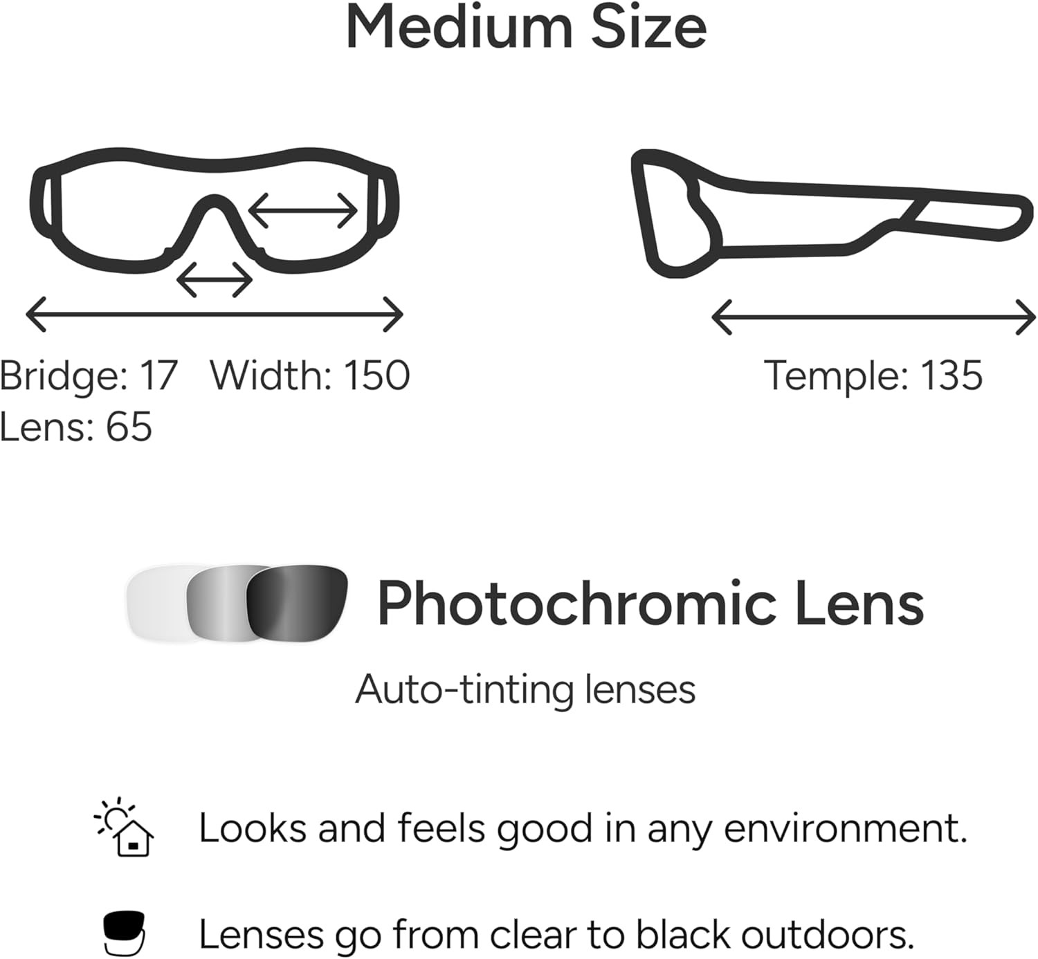 Armor Smart Safety Glasses, TR90 Frame, Light Adaptive Lenses, Open Ear Speakers