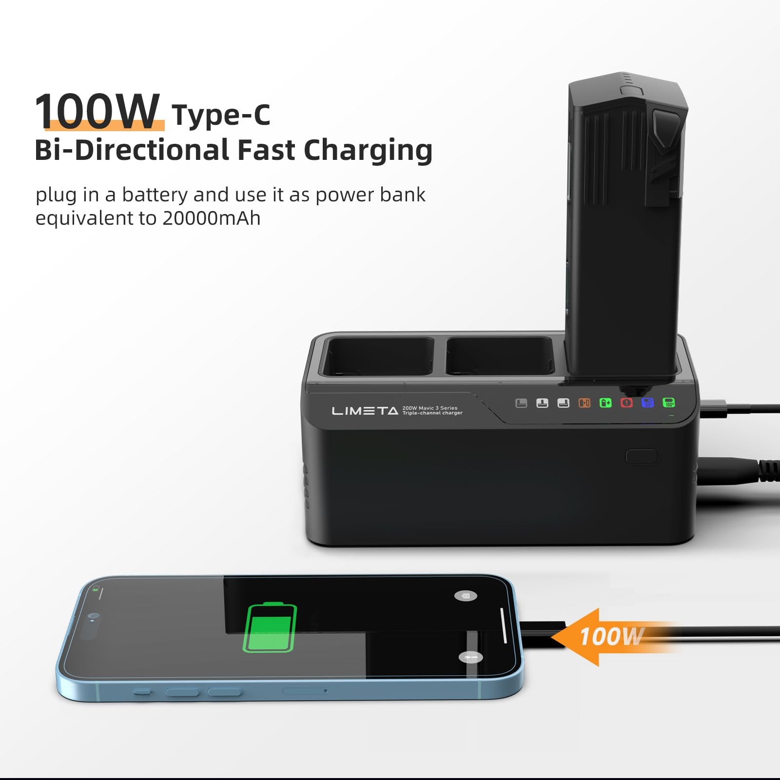 Limeta Mavic 3 Battery Charger For Dji Mavic 3 Pro Enterprise Classic Cine