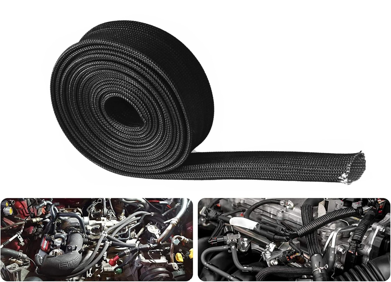 Heat Shield Sleeve for Fuel Line, Spark Plug Wires & Auto Hose – 2500°F