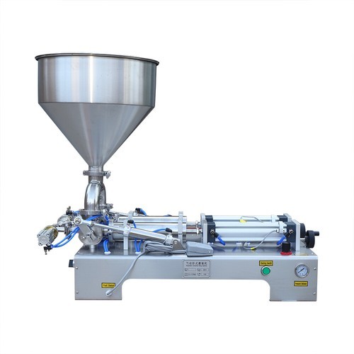 Double Head Liquid Paste Filling Machine Horizontal Pneumatic 50-500ml 800W USA