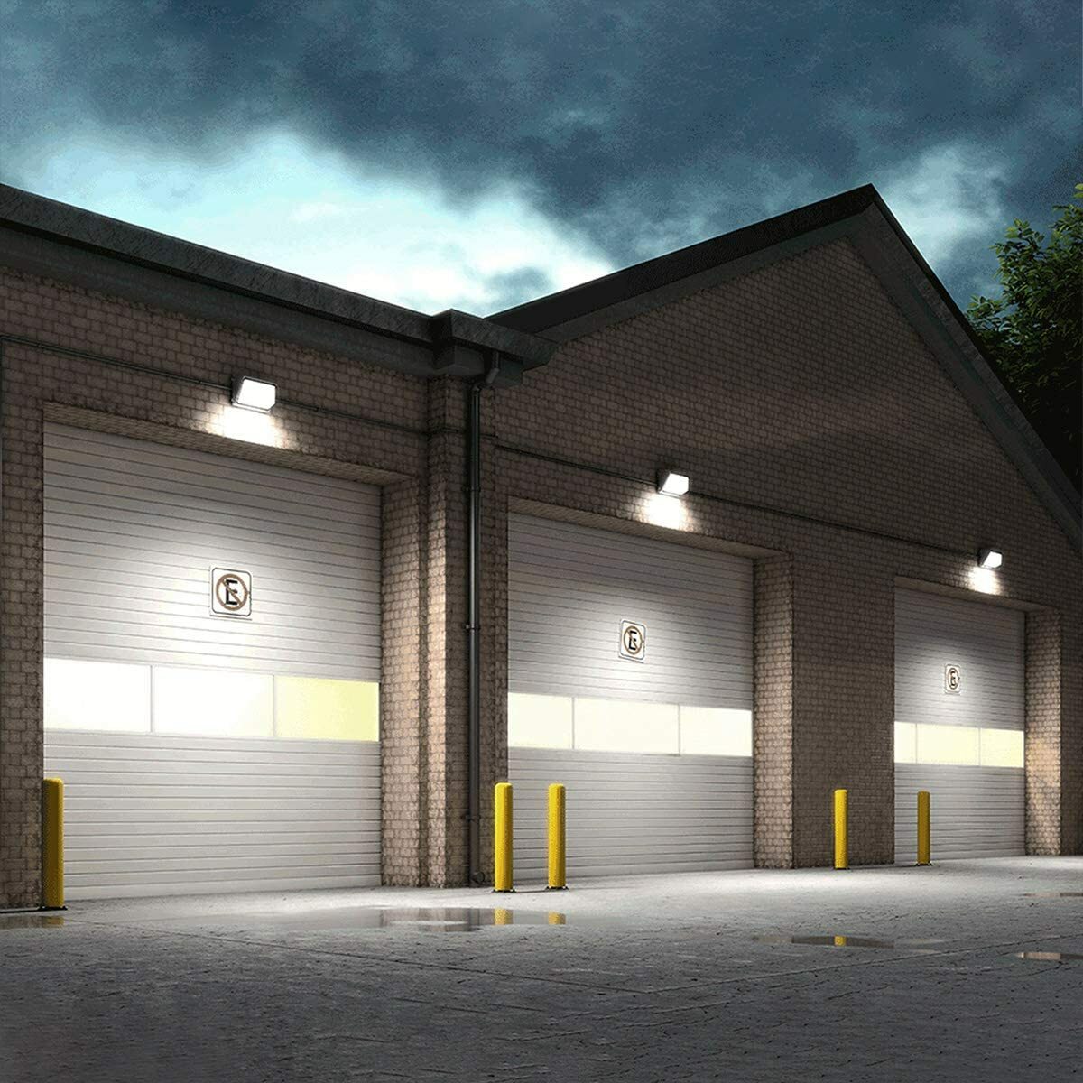 2Pcs 80Watt Outdoor Led Wall pack Light 5000K UL DLC Listed replace 400W MH Ip65