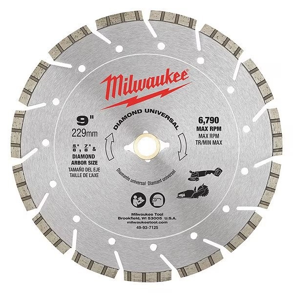 Milwaukee Tool 49-93-7125 9 in. Diamond Universal Segmented Turbo Conc