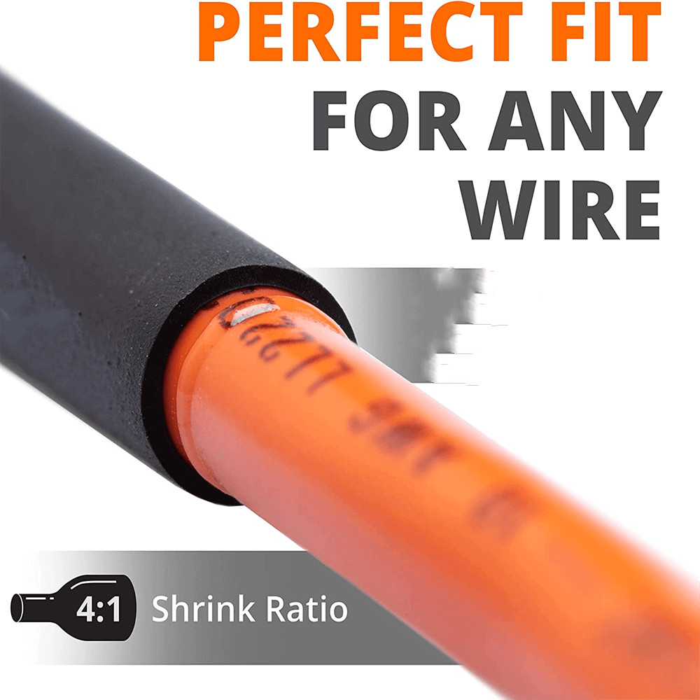 Waterproof Marine Grade Heat Shrink Tubing 4:1 Ratio Wire Dual Wall Adhesive Kit