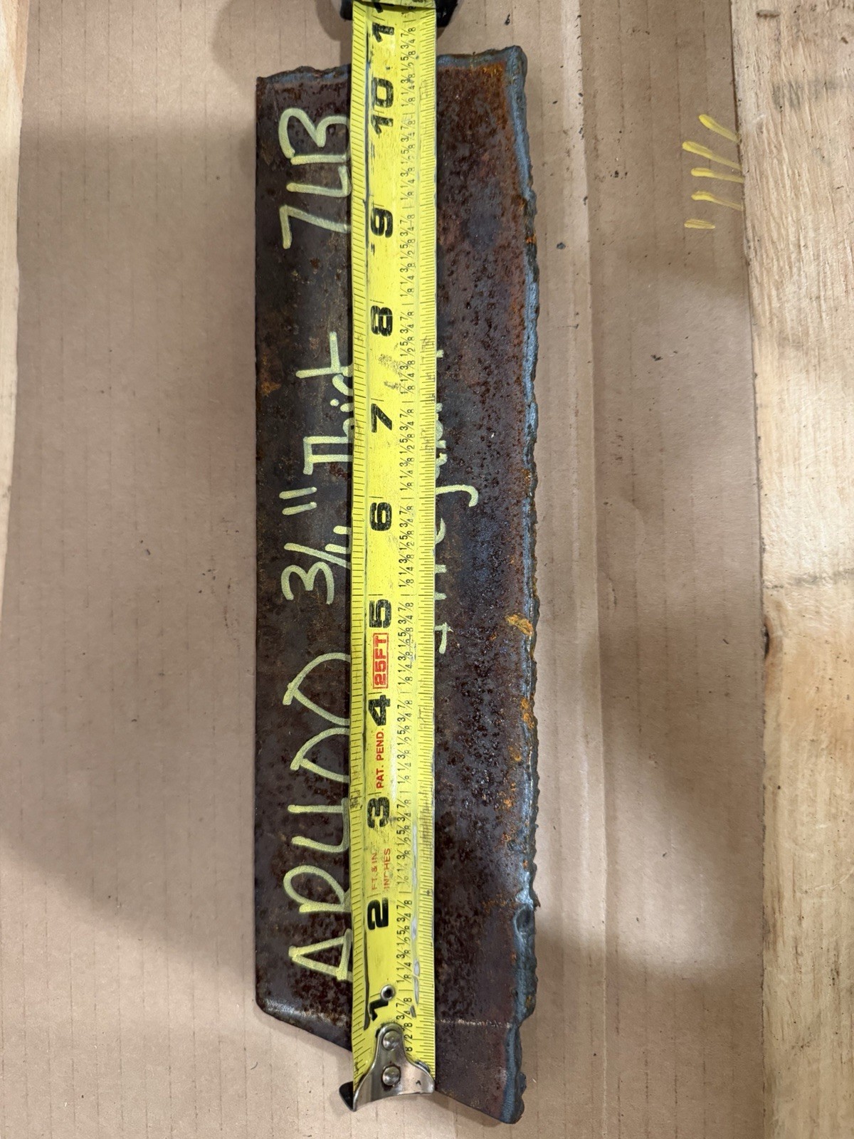 Irregular Piece of Abrasive Resistant Steel Plate – AR400 – 3/4” Thickness