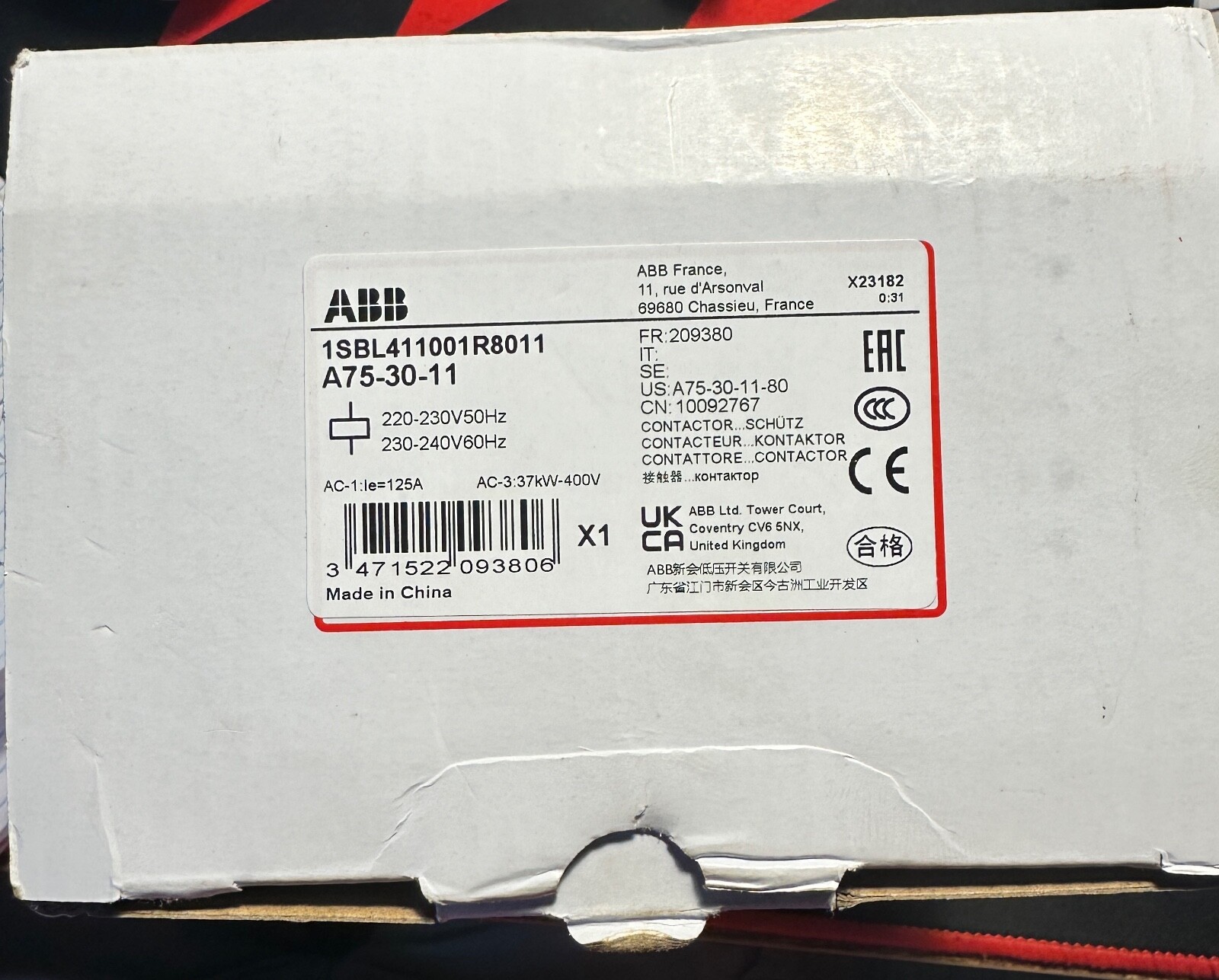 ABB Contactor A75-30-11-80 NEW » FREE Shipping from USA»