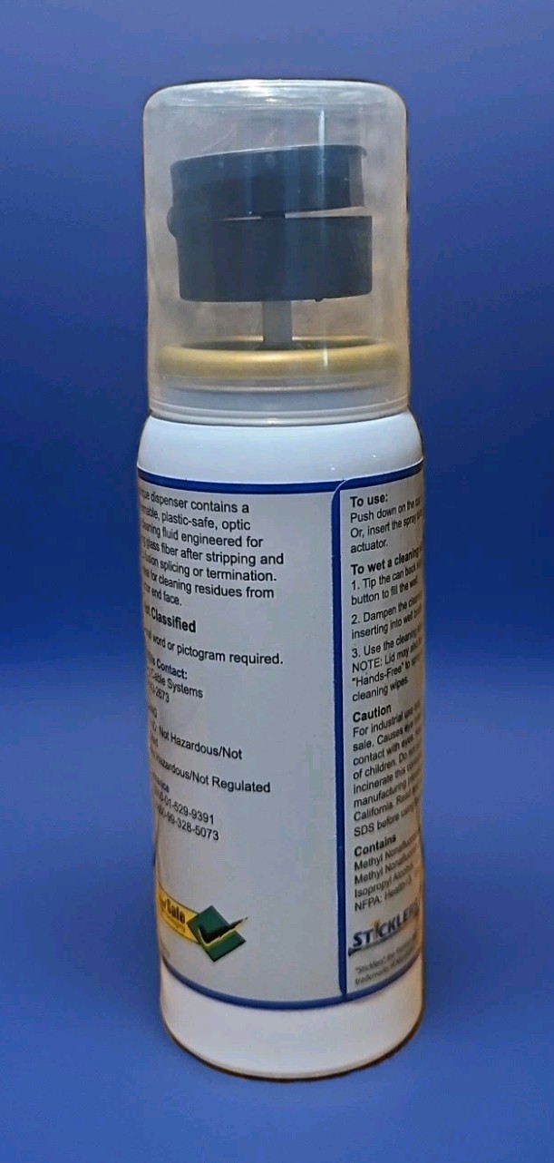 Corning 2104494-01 Fiber Optic Cleaning Fluid FCC-CLEANER-FIBER *FAST FREE SHIP*