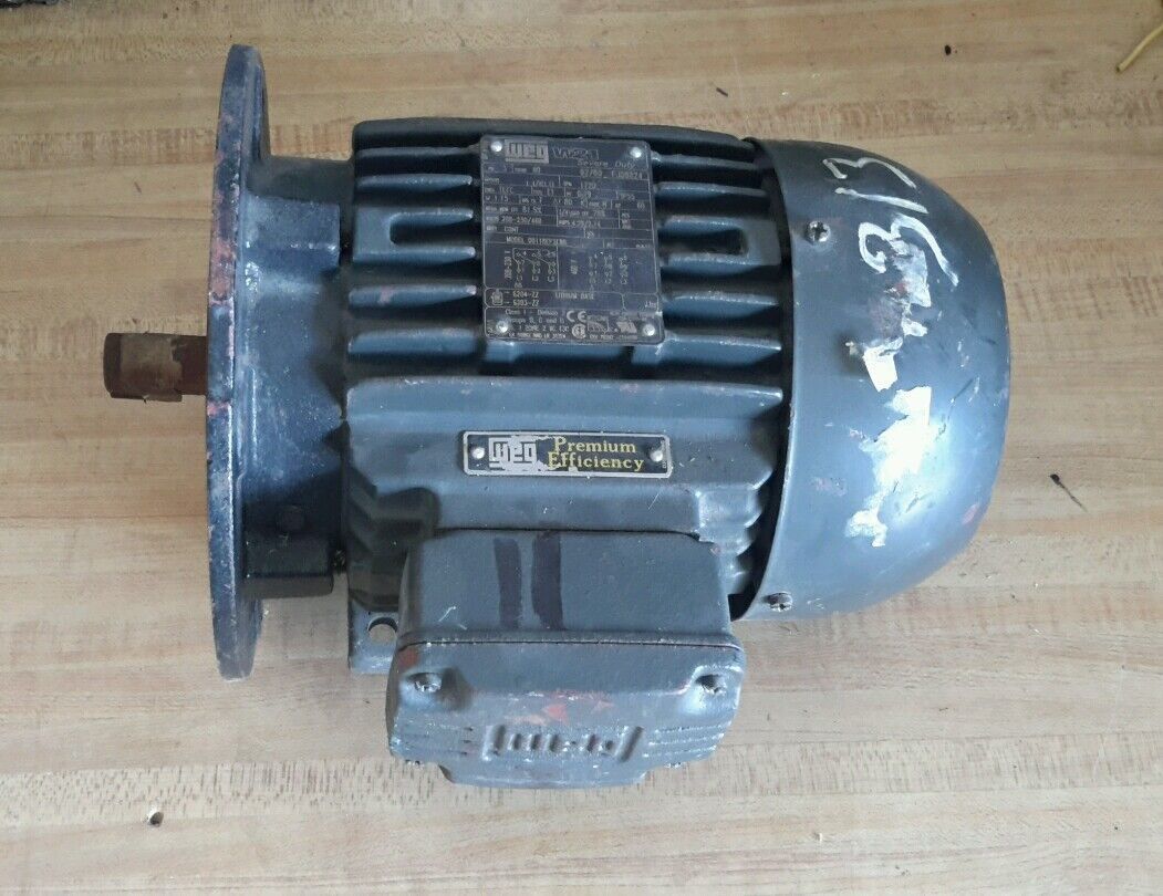 WEG W21 1.5 HP ELECTRIC MOTOR 3-PH 1720-RPM 00118EP3E80 NEW $229