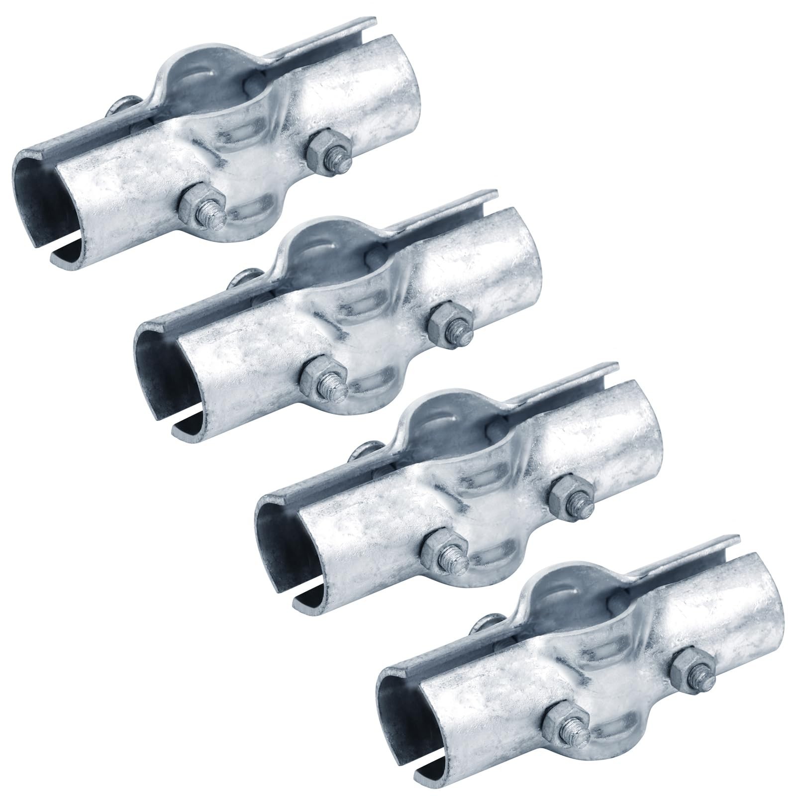 4 Pcs 1-5/8″ x 1-5/8″ Line Rail Clamp, Chain Link Fence Boulevard Connector |…