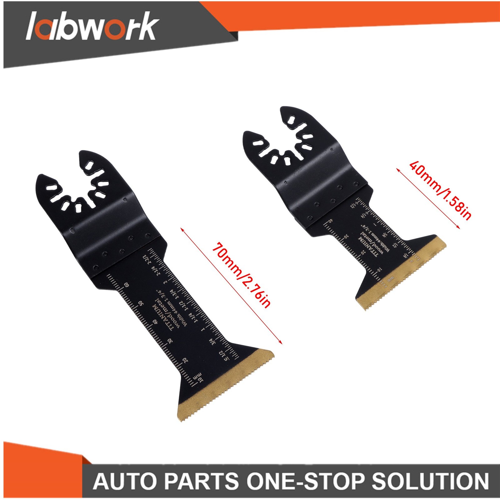 Labwork 12 Pcs Titanium Oscillating Saw Blades Extended Metal Cutting Blades