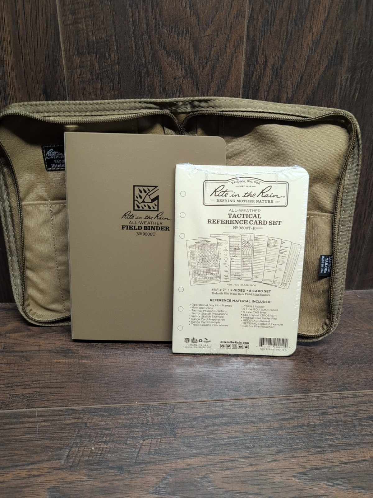 Rite in the Rain Tactical Field Ring Binder Kit NO 9200T-KIT CORDURA COVER TAN