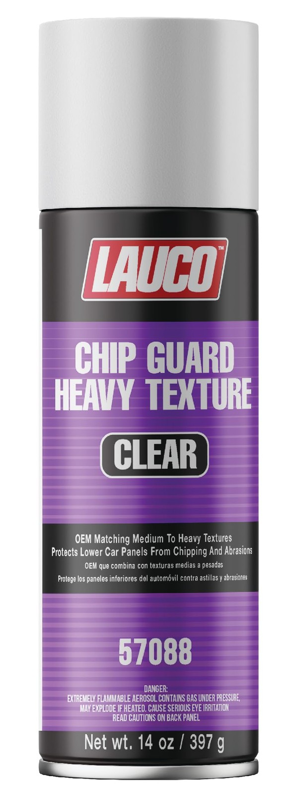 LAUCO Heavy Texture Chip Guard Clear Aerosol Spray Can – 14oz Durable Acrylic